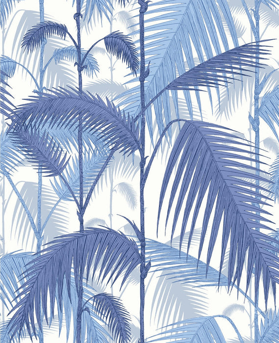 Cole & Son Palm Jungle Hyaci On Wht Fabric F111/2006L.CS.0