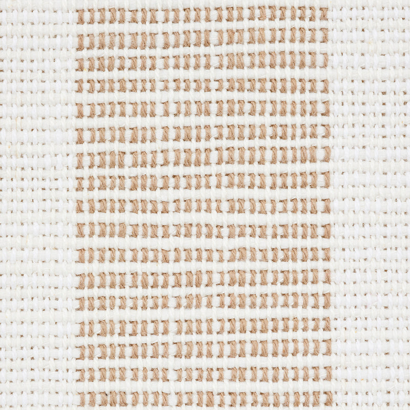 Schumacher Ketley Performance Stripe Natural Fabric Sample 77560