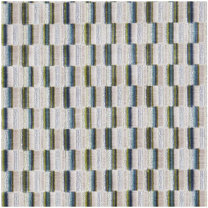 Clarke & Clarke Cubis Peacock Fabric F1240/05.CAC.0