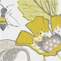 Clarke & Clarke Lotus Chartreuse/Charcoal Fabric F1289/02.CAC.0