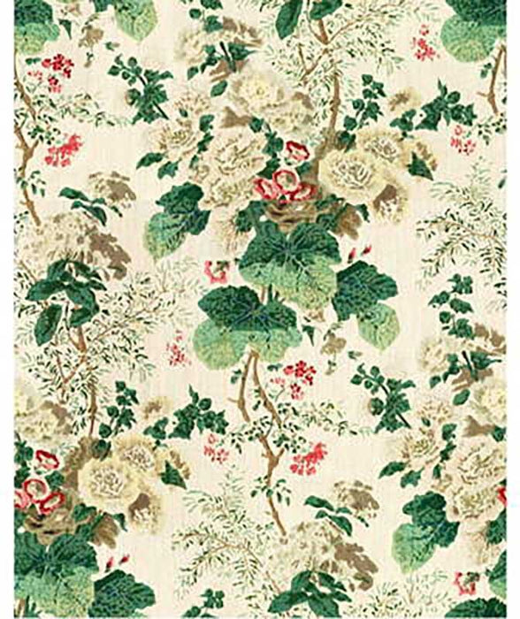 Lee Jofa Hollyhock Hdb White/Brown Fabric Sample 7136.LJ.0