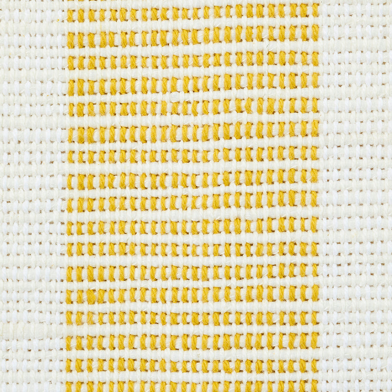 Schumacher Ketley Performance Stripe Yellow Fabric Sample 77563