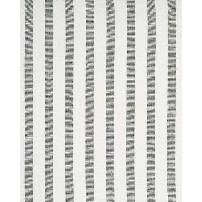 Schumacher Ketley Performance Stripe Black Fabric Sample 77566