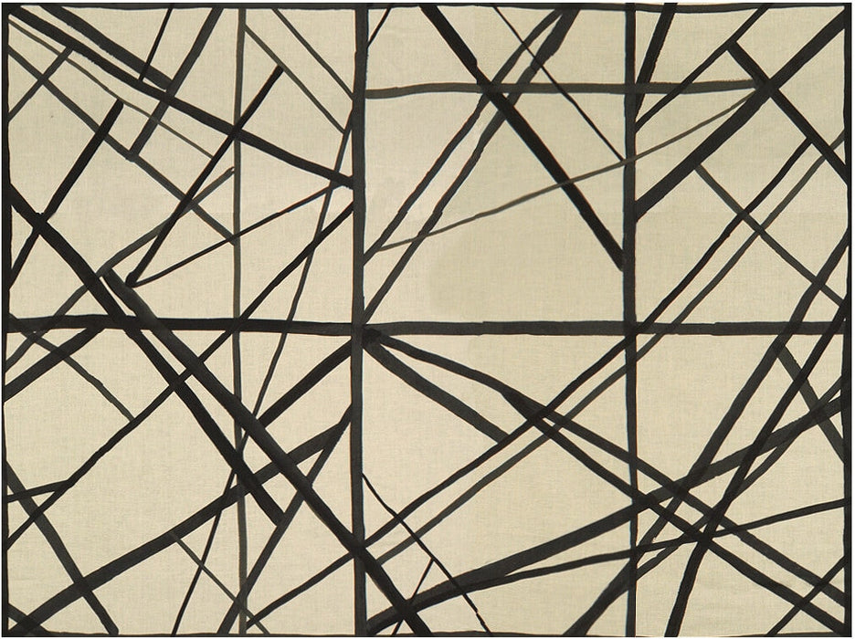 Lee Jofa Modern Channels Ebony/Ivory Fabric GWF-3101.816.0