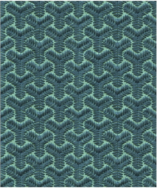 Lee Jofa Modern Chengtudoor Emb Blue/Aqua Fabric GWF-3320.513.0