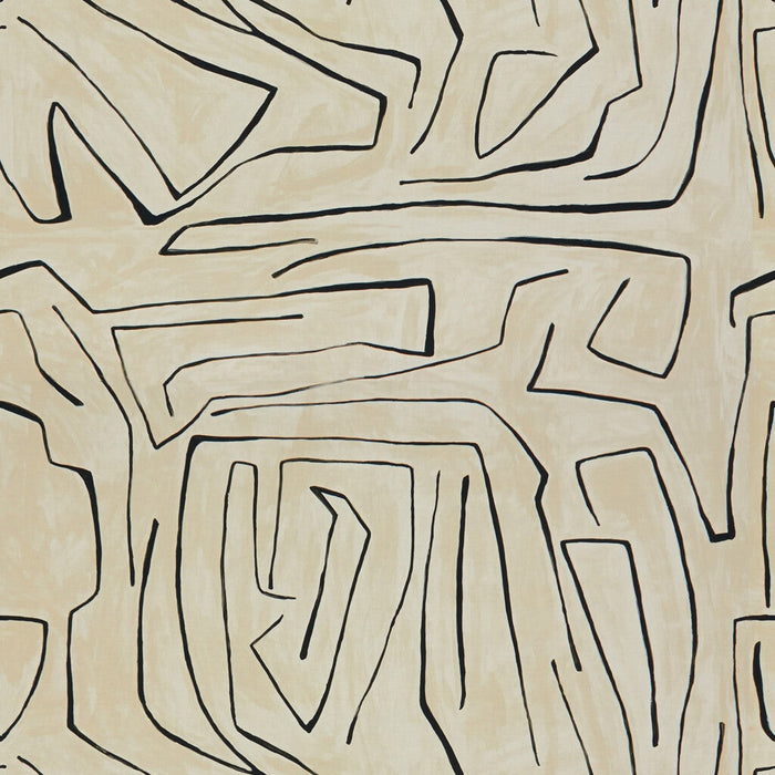 Lee Jofa Modern Graffito Linen/Onyx Fabric GWF-3530.18.0