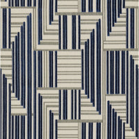 Lee Jofa Modern Cuboid Velvet Navy/Grey Fabric GWF-3710.1150.0