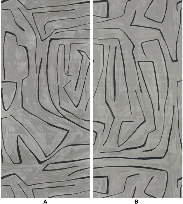 Lee Jofa Modern Graffito Graphite Wallpaper GWP-3501.118.0