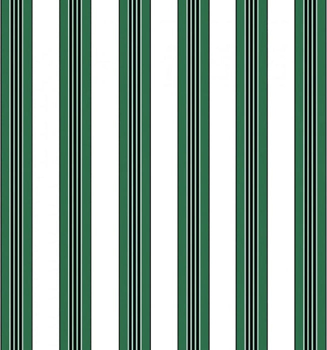 Brunschwig & Fils Rayure Lione Emerald Wallpaper P8015104.53.0