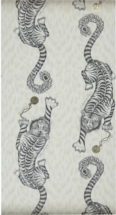 Clarke & Clarke Tigris Monochrome Wallpaper W0105/02.CAC.0