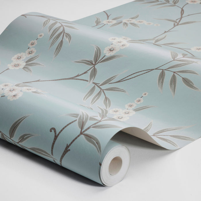 Schumacher Floral Tree Sky Wallpaper 7762