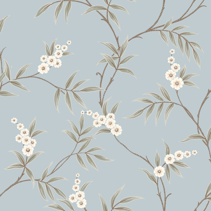 Schumacher Floral Tree Sky Wallpaper 7762