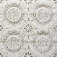 Schumacher Suzani Strie Velvet Pearl Fabric 77642