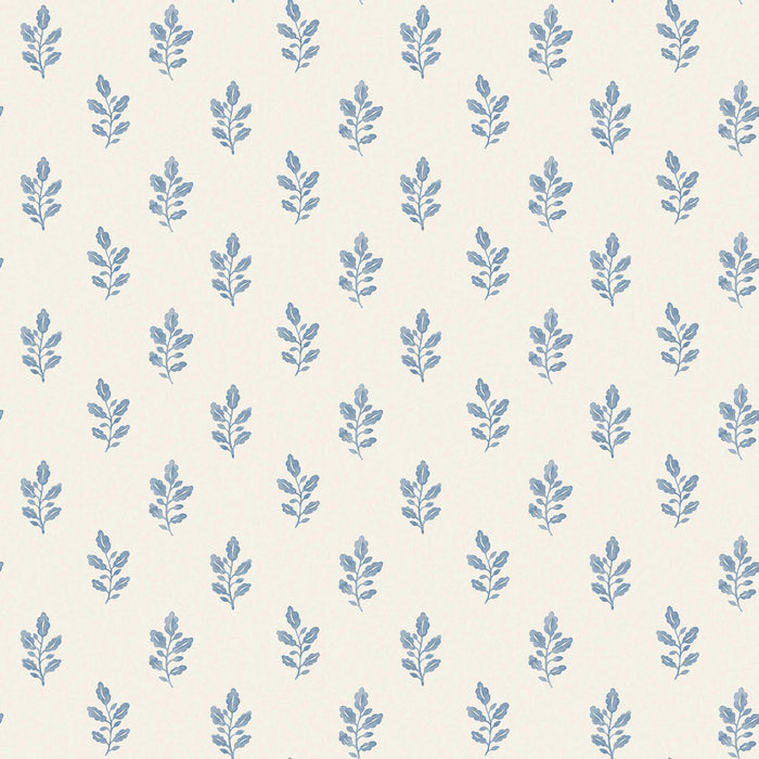 Schumacher Little Oak Blue Wallpaper Sample 7775