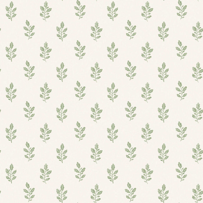 Schumacher Little Oak Green Wallpaper Sample 7776