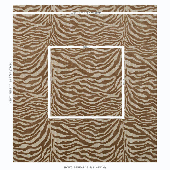 Schumacher Regine Strie Velvet Beige Fabric 77770