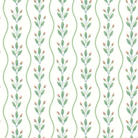 Schumacher Flower Buds Green Wallpaper 7778