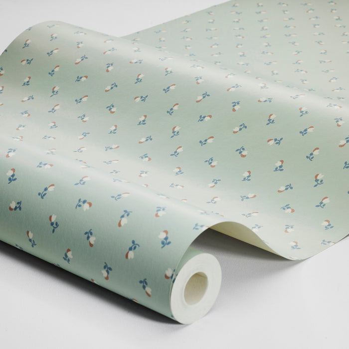 Schumacher Petite Cherie Aqua Wallpaper 7782