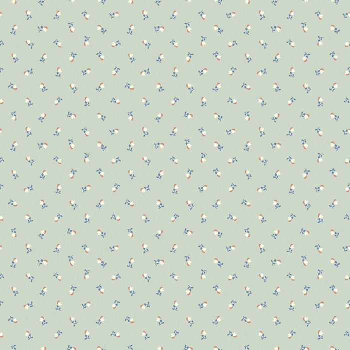 Schumacher Petite Cherie Aqua Wallpaper Sample 7782
