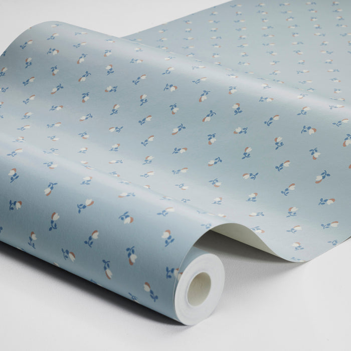 Schumacher Petite Cherie Blue Wallpaper 7783