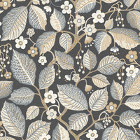 Schumacher Elm Tree Charcoal And Neutral Wallpaper 7786