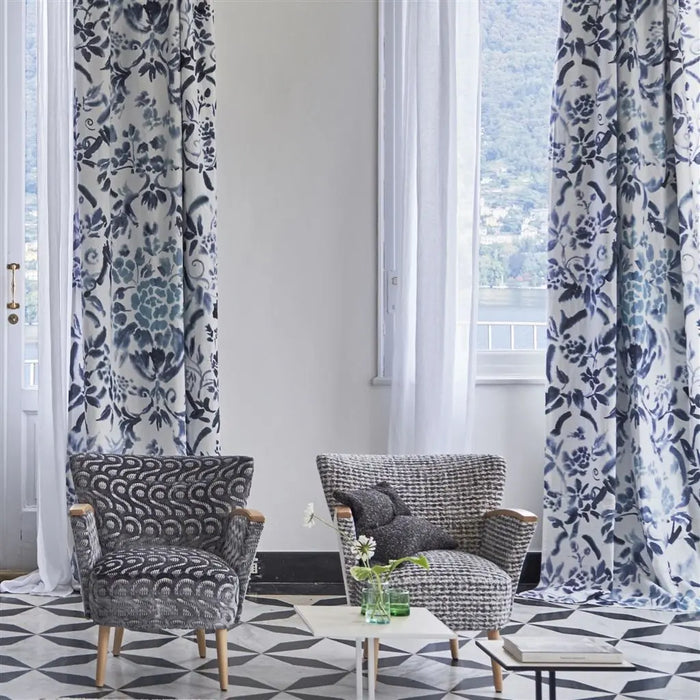 Designers Guild Latticino Graphite Fabric Sample FDG2660-03
