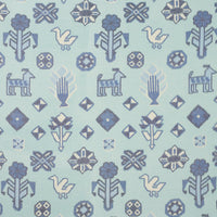 Schumacher Chuska Warp Print Blue Fabric 78141