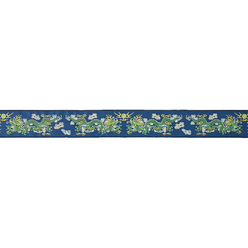 Schumacher Lili Dragon Tape Blue Trim 78171