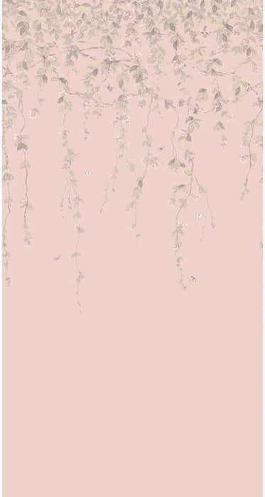 Cole & Son Hummingbirds Flora Pink/Grey Wallpaper 124/2014.CS.0