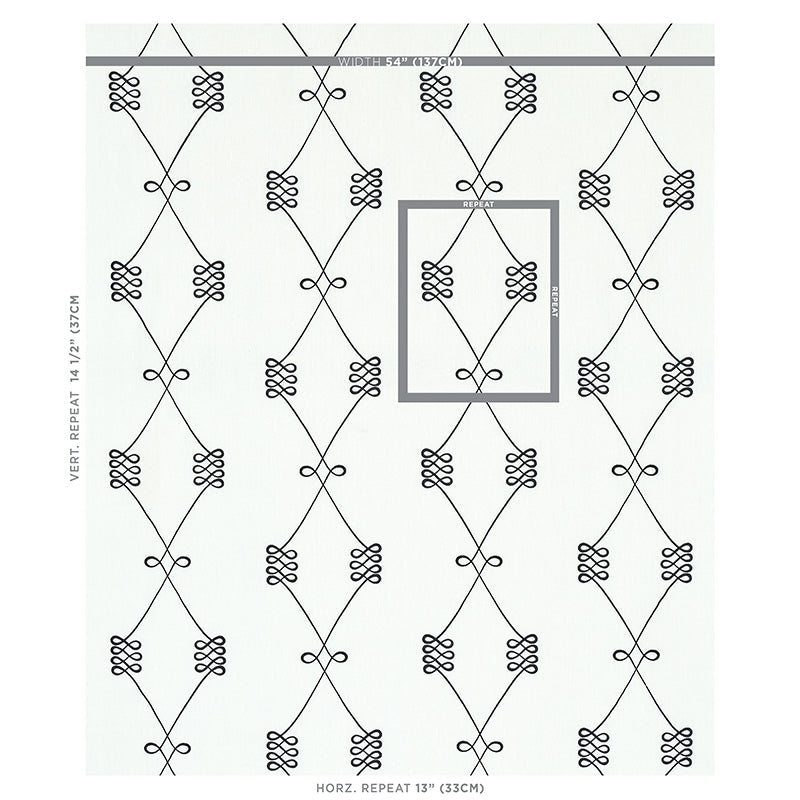 Schumacher Nicolette Embroidery Ivory Fabric Sample 78200