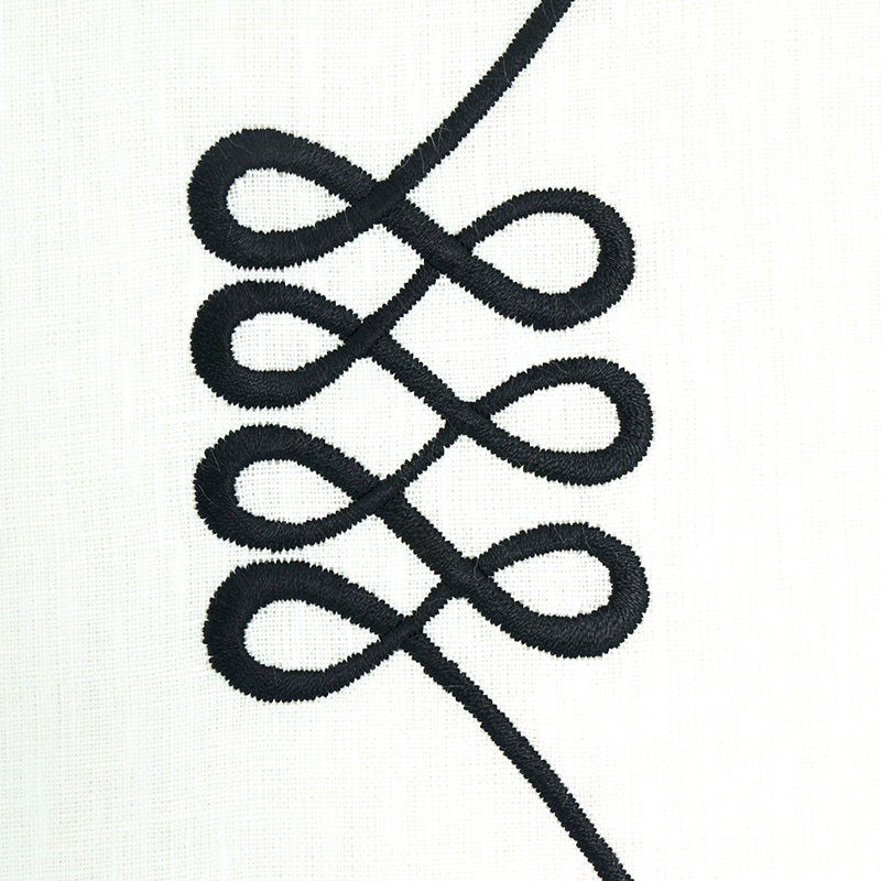 Schumacher Nicolette Embroidery Ivory Fabric Sample 78200