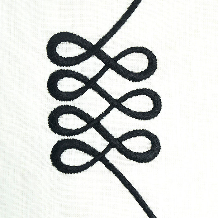Schumacher Nicolette Embroidery Ivory Fabric Sample 78200