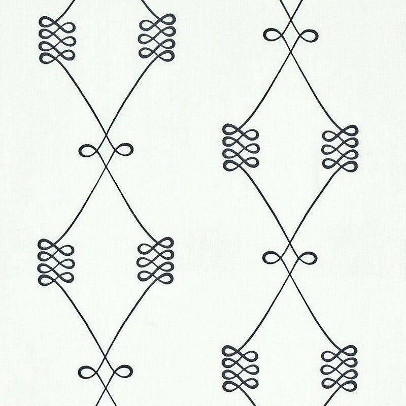 Schumacher Nicolette Embroidery Ivory Fabric Sample 78200