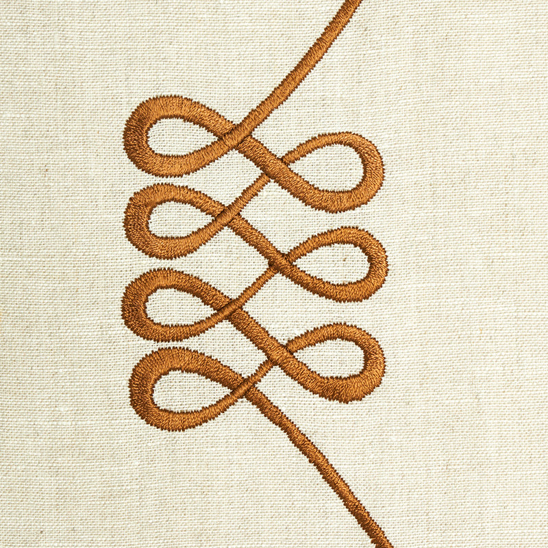 Schumacher Nicolette Embroidery Natural Fabric Sample 78201