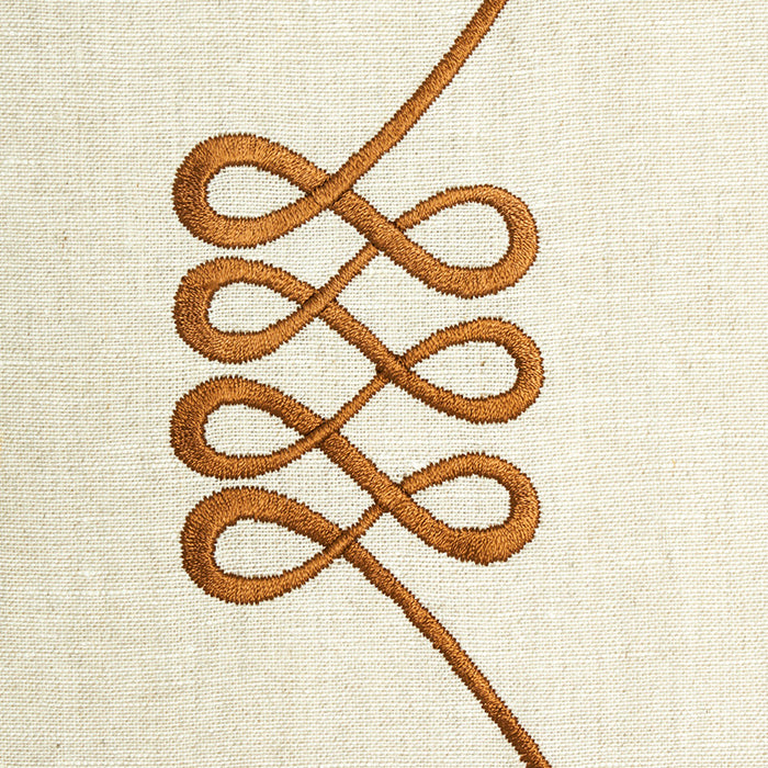 Schumacher Nicolette Embroidery Natural Fabric Sample 78201