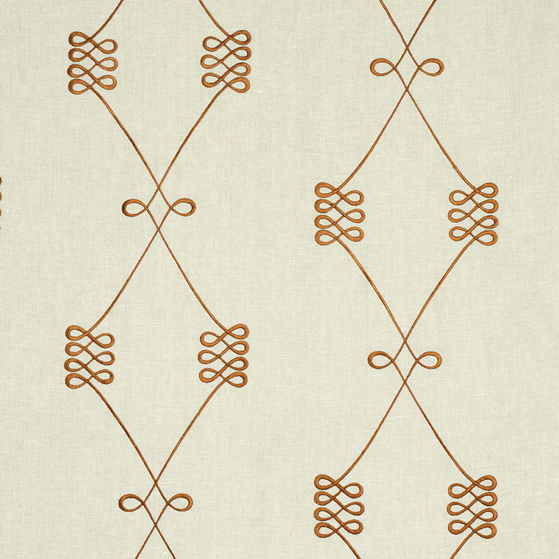 Schumacher Nicolette Embroidery Natural Fabric 78201