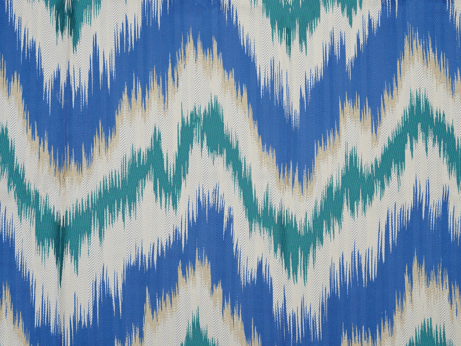 Jim Thompson Zigzag Sapphire Fabric Sample JT013947005