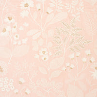 Schumacher Emaline Embroidery Blush Fabric 78310