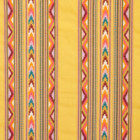 Schumacher Zarzuela Stripe Embroidery Saffron Fabric 78391