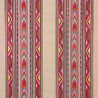 Schumacher Zarzuela Stripe Embroidery Multi Fabric 78392