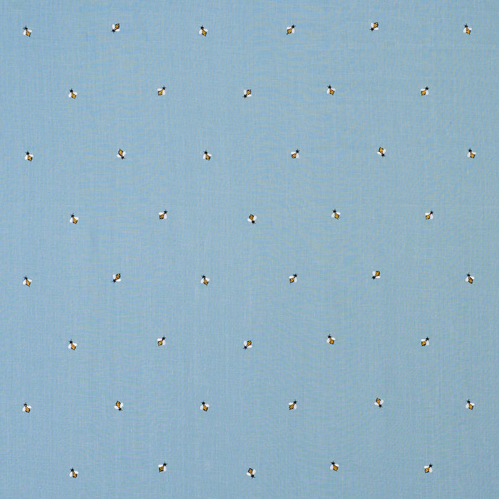 Schumacher Honey Bee Embroidery Sky Fabric Sample 78421
