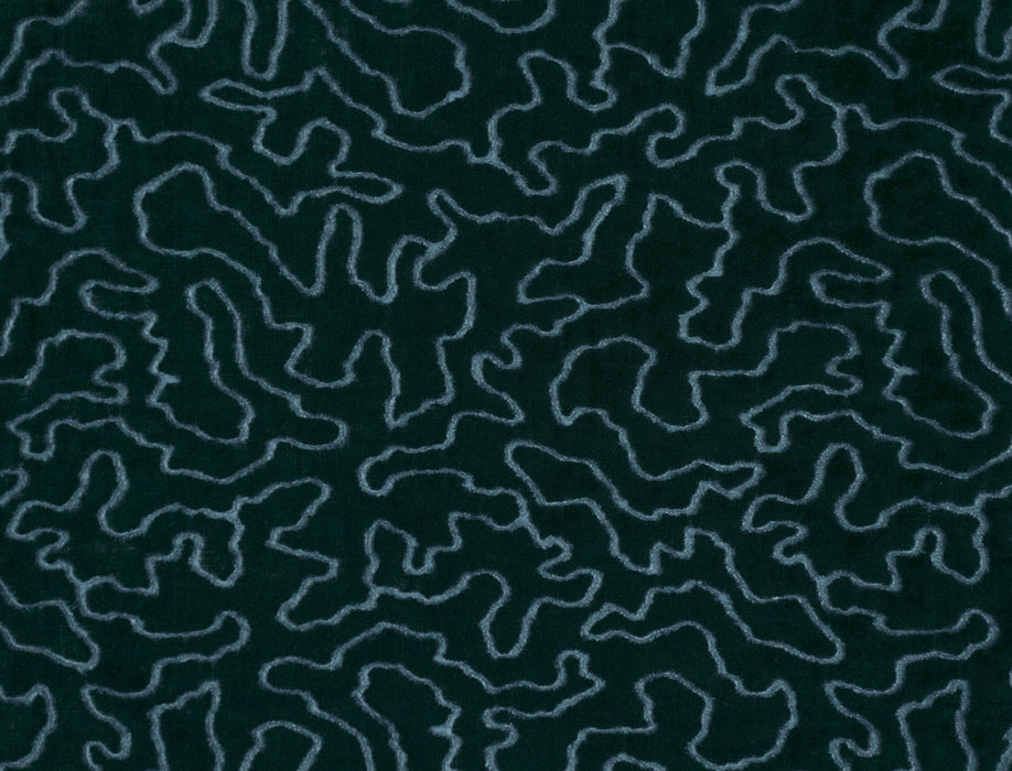 Jim Thompson Vermicelli Velvet Peacock Fabric JT013887005