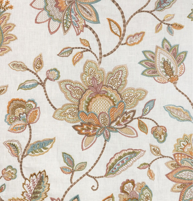 Lee Jofa Mayfair Emb Terracotta Fabric 2025142.716.0