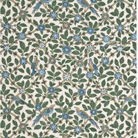 GP & J Baker Bamboo Bird Aqua/Teal Fabric BP10465.2.0