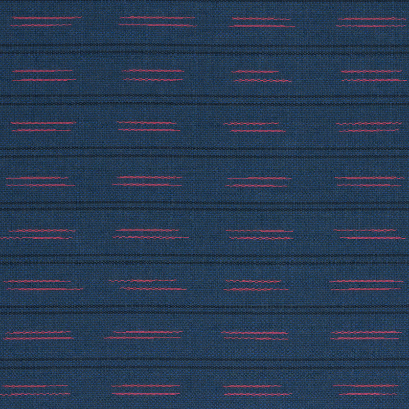 Schumacher Ainsley Stripe Indoor/Outdoor Navy Fabric 78581