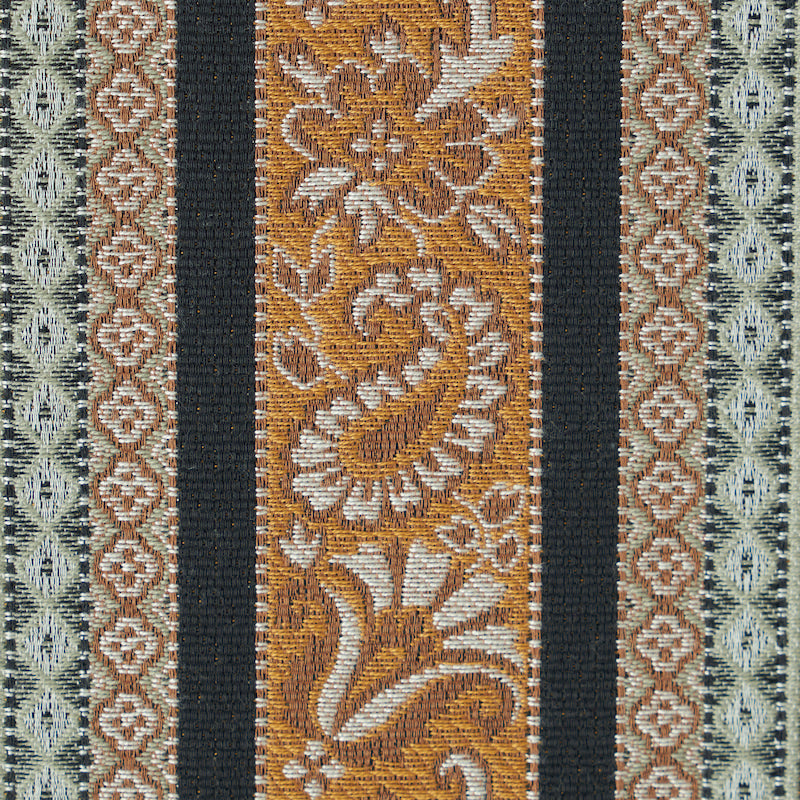 Schumacher Markova Stripe Black Fabric 78600