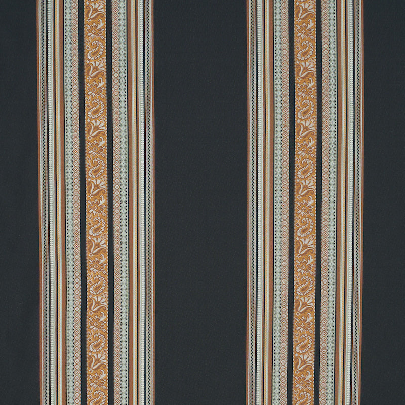 Schumacher Markova Stripe Black Fabric Sample 78600
