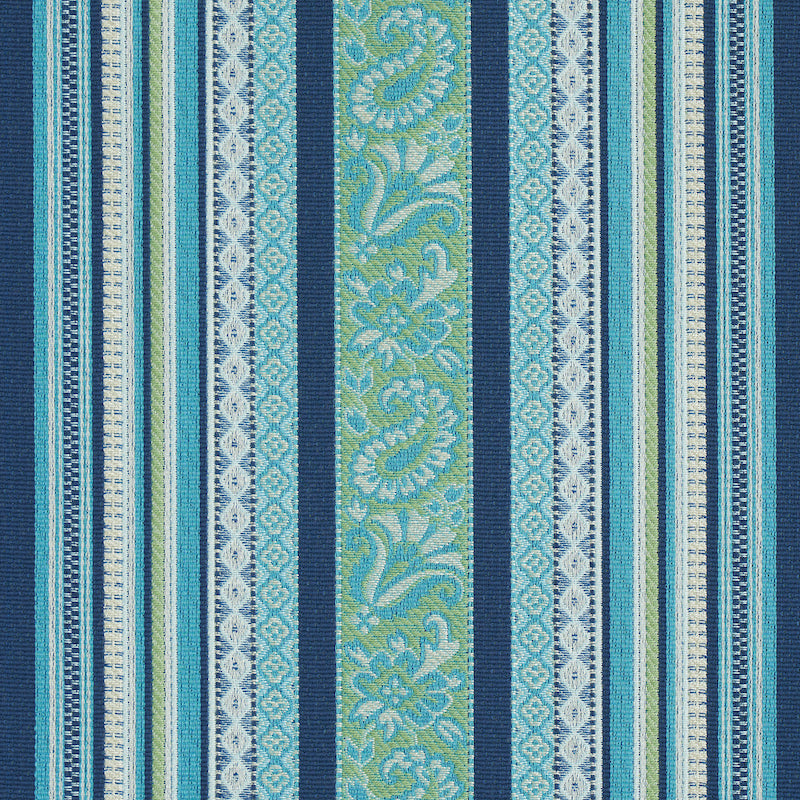 Schumacher Markova Stripe Navy Fabric 78602