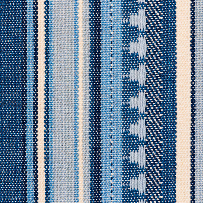 Schumacher Zuni Stripe Blue Fabric 78731
