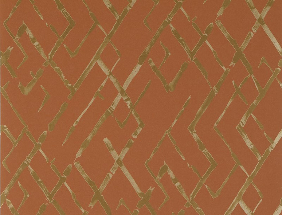 No.9 Thompson Fretwork  Cherry Tomato Wallpaper N9021009004